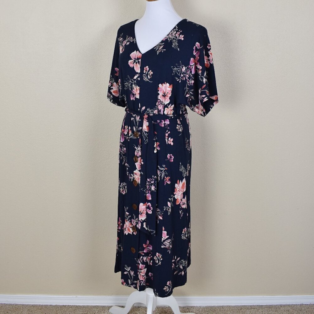 J. Jill Botanical Bunches Floral Midi Dress - S - Picture 3 of 8